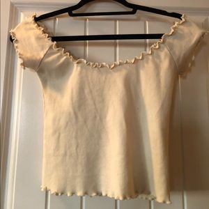 Brandy Melville Yellow Crop Top